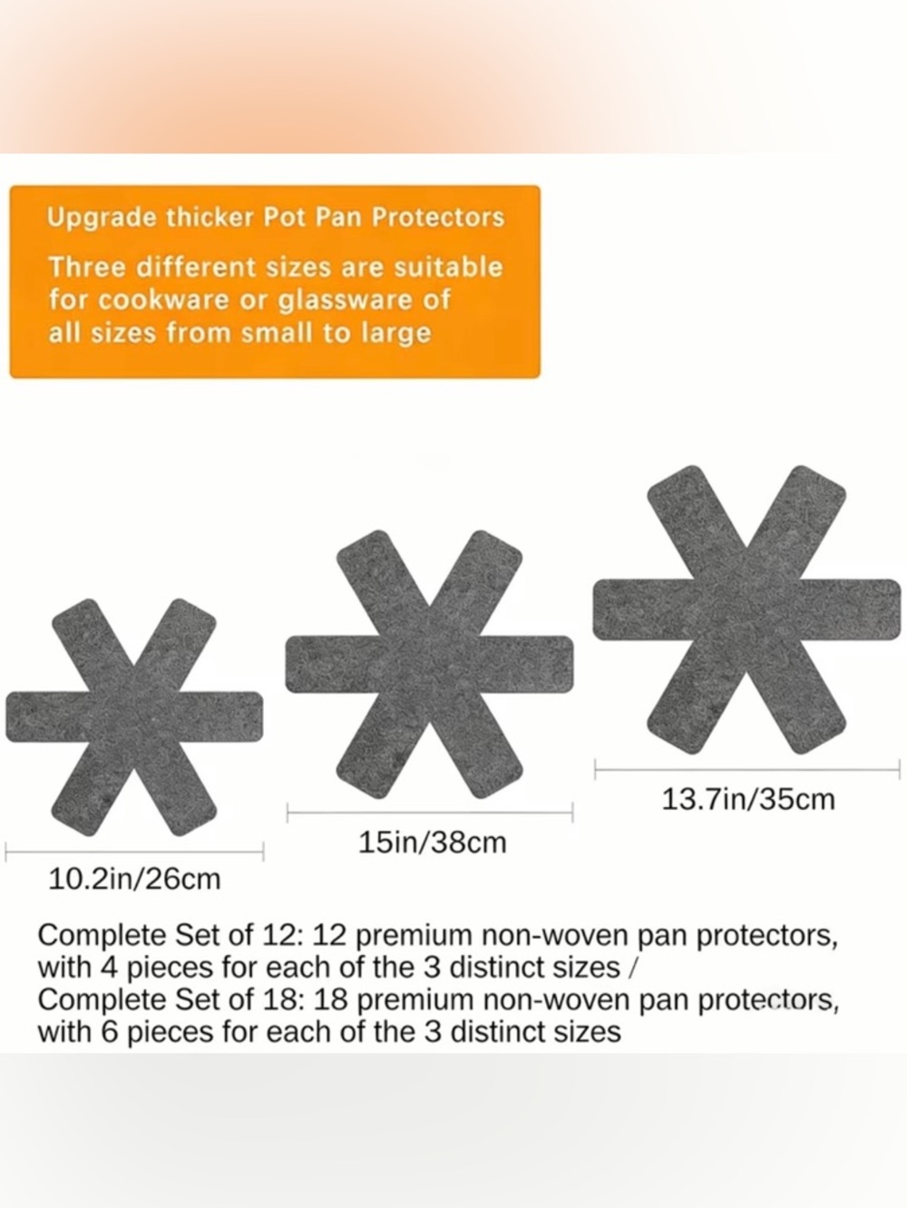 Pot & Pan Protectors 12 Pack Prevent Scratches NEW - Picture 2 of 4
